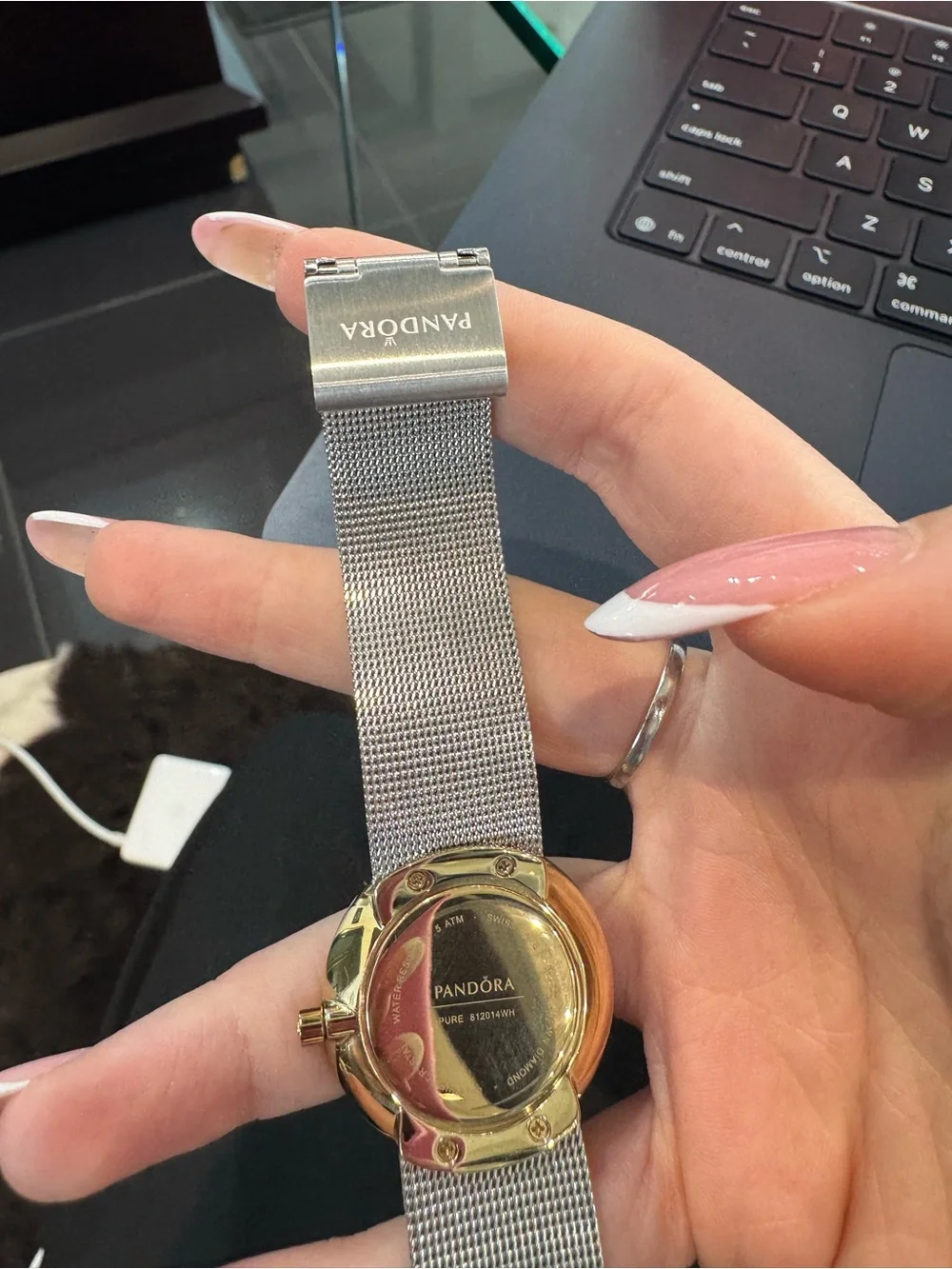 New Rare Retired Pandora Pure Two-Tone Watch w/ Mesh Band
